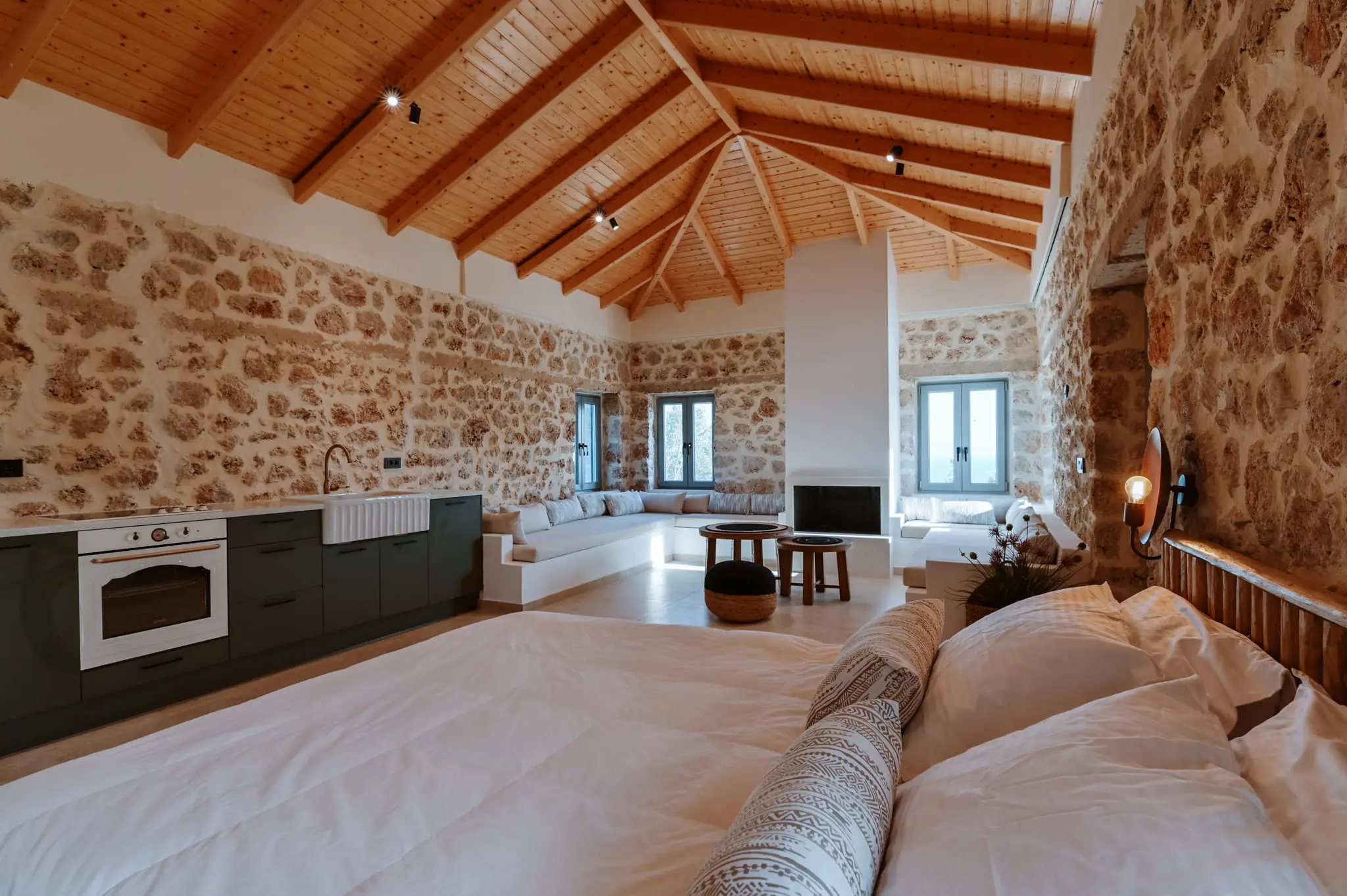 Private infinity pool with panoramic sea views at Villa Nevas